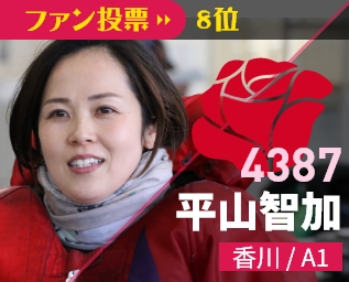 4387 平山智加 香川/A1 ファン投票8位