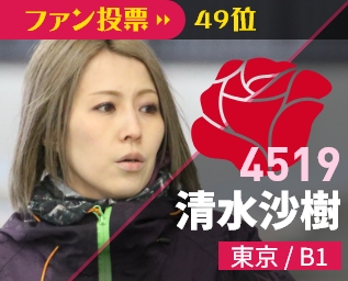 4519 清水沙樹 東京/B1 ファン投票51位委員会推薦