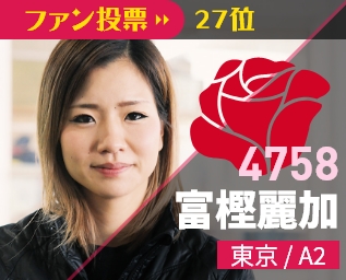 4758 富樫麗加 東京/A2 ファン投票29位