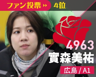 4963 實森美祐 広島/A1 ファン投票4位