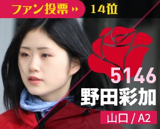 5146 野田彩加 山口/A2 ファン投票14位