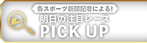 各スポーツ新聞記者による！明日の注目レース PICK UP